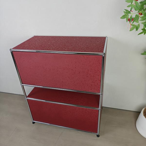 Red Two-tier Storage Cabinet factory