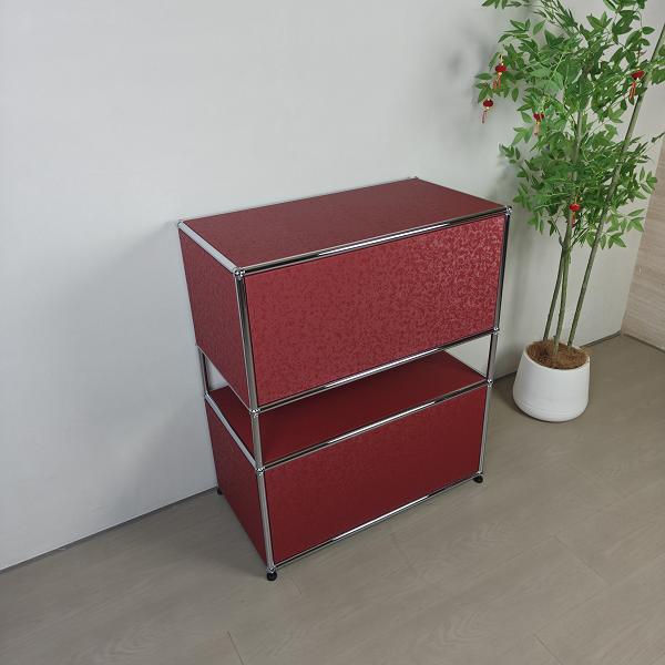 Red Two-tier Storage Cabinet high quality