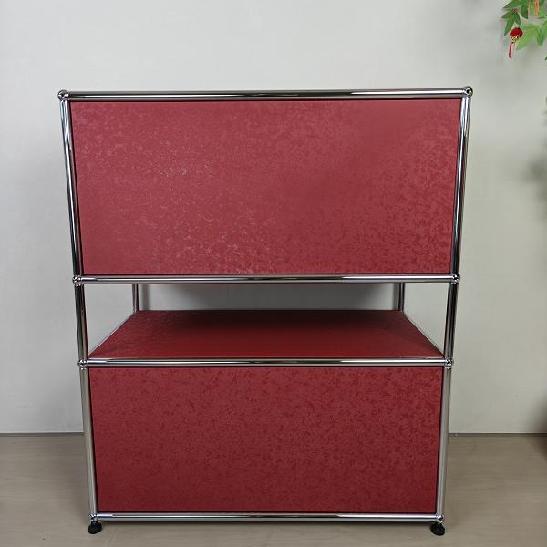 Red Two-tier Storage Cabinet high quality