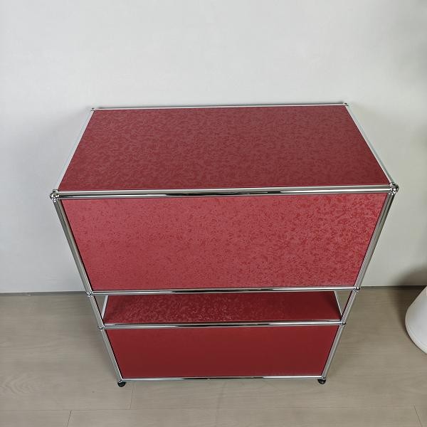 Red Two-tier Storage Cabinet high quality